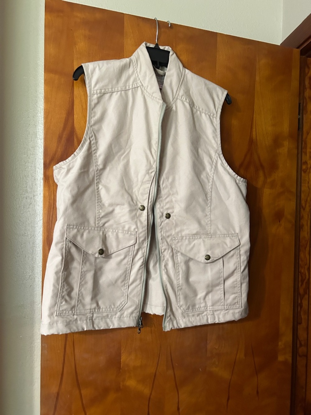Filson Cream and Tan Quilted Work Vest